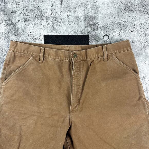 Carhartt B111BRN Duck Canvas Lined Carpenter Pants 40x32 - Picture 6 of 11
